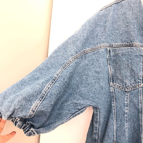 Asos denim  oversized, hourglass shape 3/4 sleeves , long duster coat long dress - Picture 7 of 9